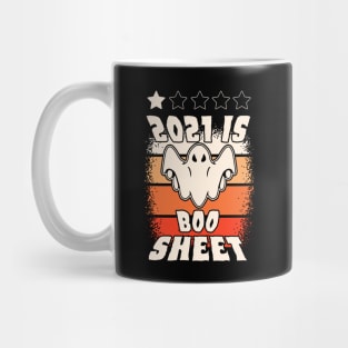 2021 1 star review funny halloween 2021 is boo sheet halloween costume Mug